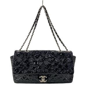 Chanel Shoulder Bag Single Flap Matelasse Symbol Charm Black Chain Shoulder